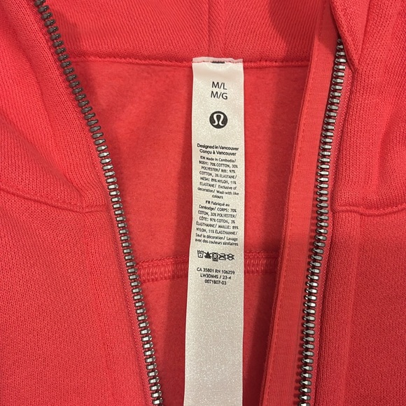Lululemon Scuba Oversized Half Zip Hoodie Lip Gloss - Picture 5 of 8
